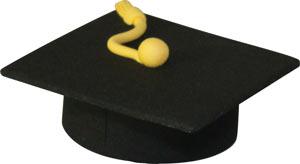 Fondant Large Graduation Caps - Black – Pastry Flower