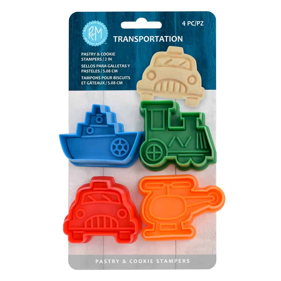 Transportation Pastry and Cookie Stamper Set