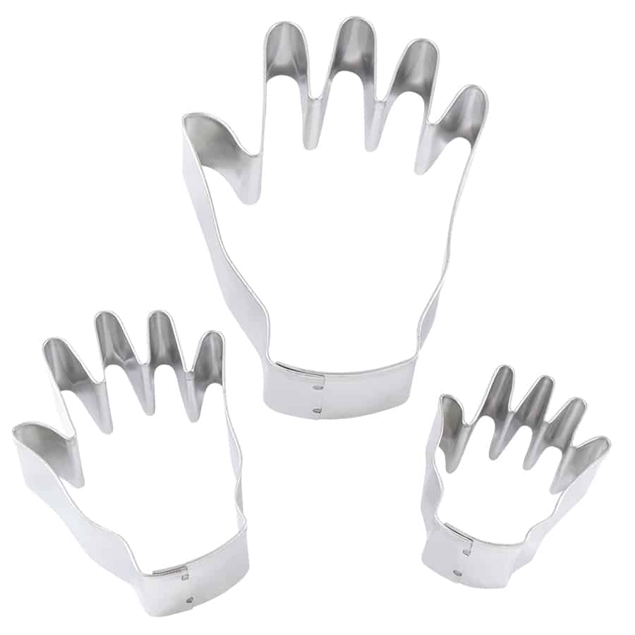 Set of 3 Hand shaped cookie cutters