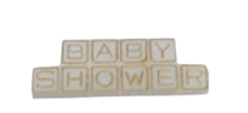 "Baby Shower" Block Charm Sign