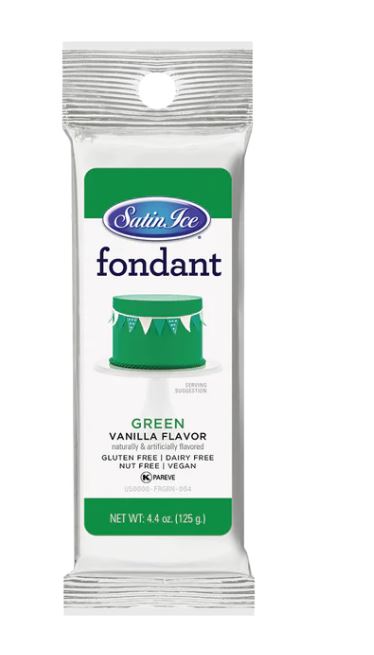 Satin Ice Green Vanilla Fondant - 4.4oz.