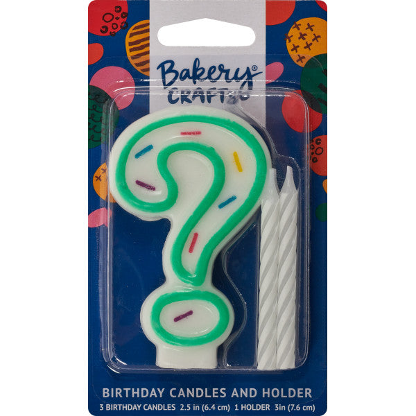 ? Green Sprinkle Numeral Candles