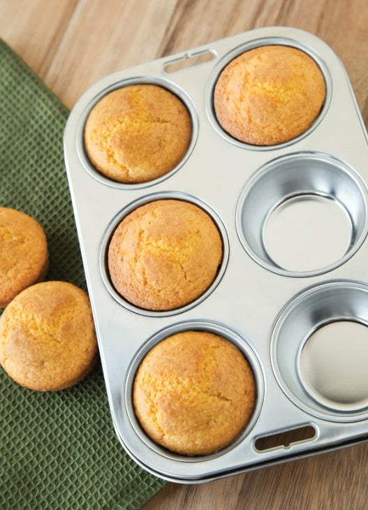 Stainless Steel 6 Cup Muffin Pan