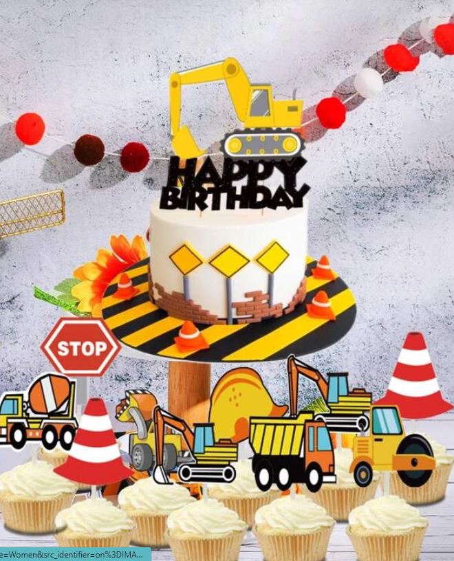 Construction Vehicle Cake Topper