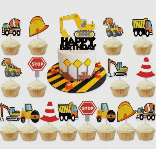 Construction Vehicle Cake Topper