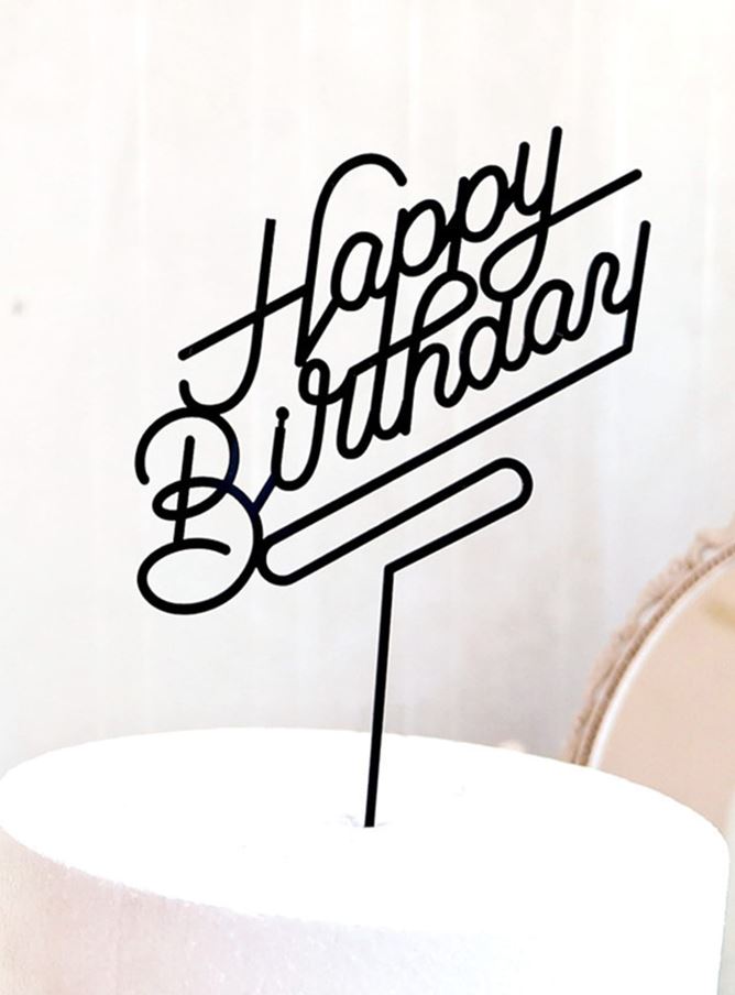 Happy Birthday Letter Cake Topper