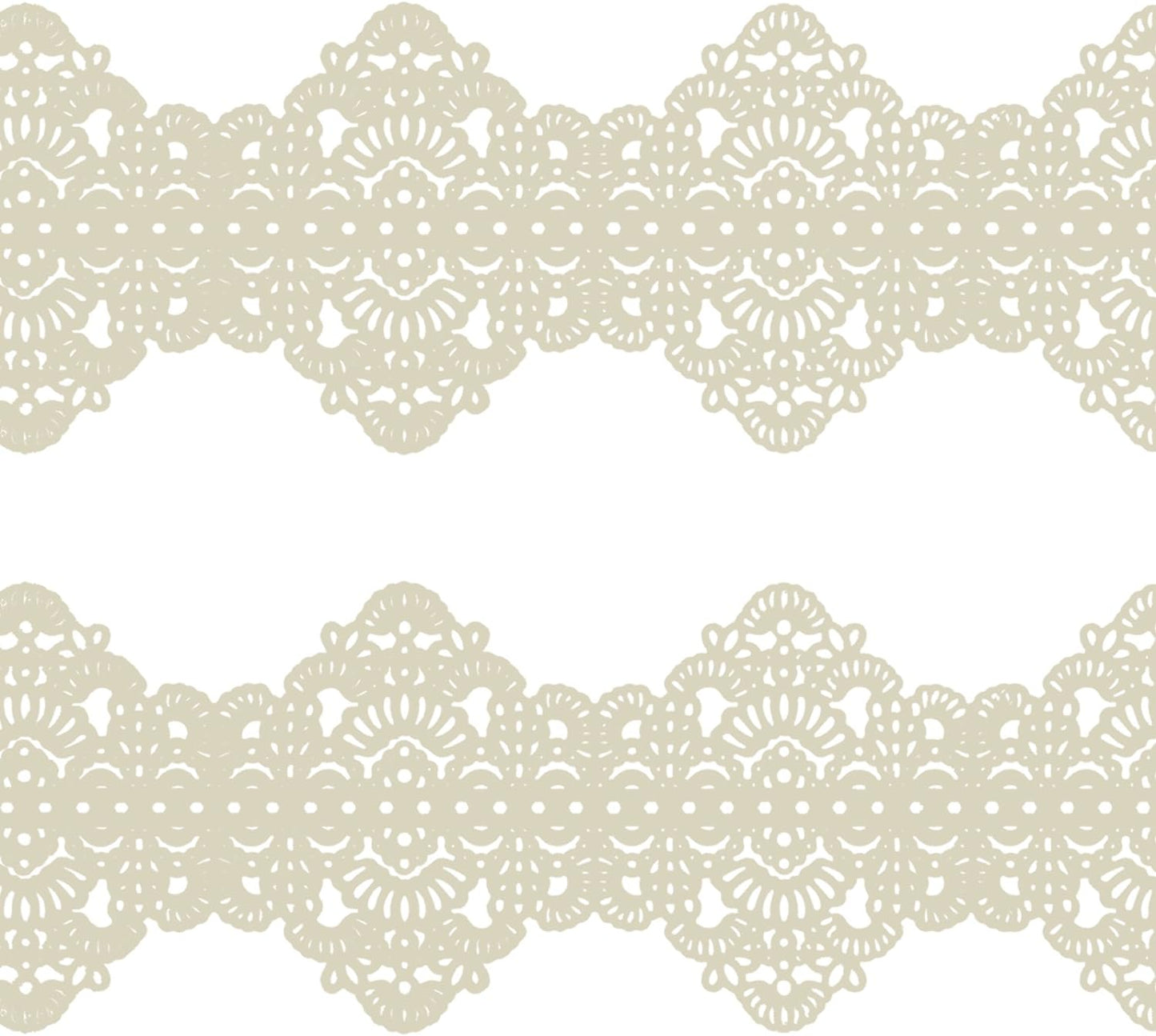 Cake Lace Art Nouveau Style Applique Ivory White 14-inch