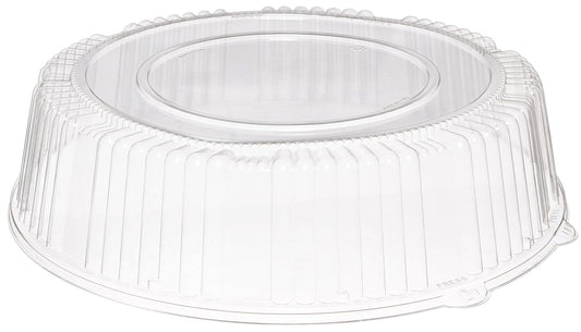 16" Round Flat Disposable Aluminum Catering Serving Tray with Lid