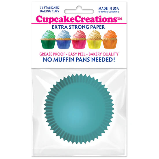 Light Turquoise Greaseproof Liner - Cupcake Creations