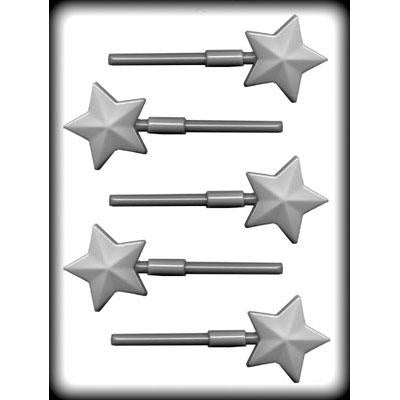 Faceted Star Sucker Hard Candy Mold, 2"