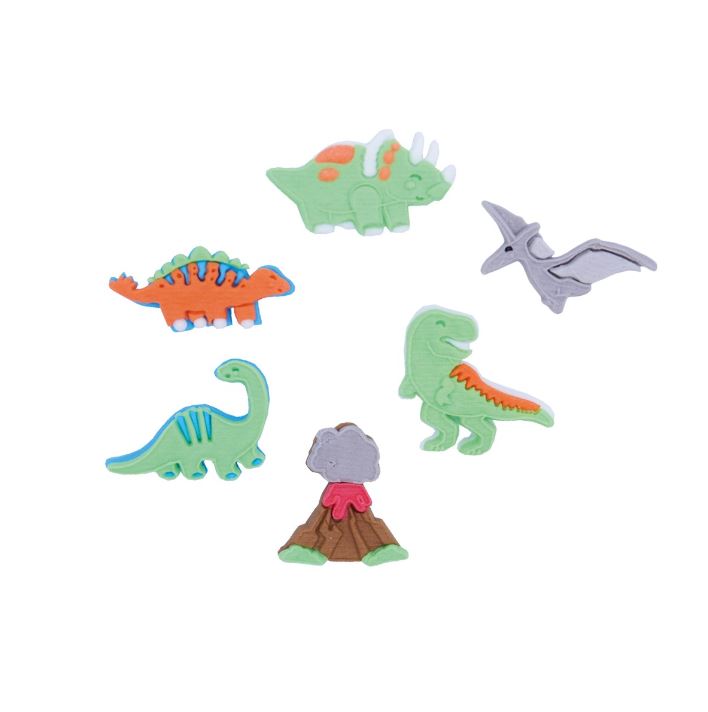 Edible Cupcake Toppers, Dinosaur, Pk/6