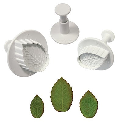 PME Veined Rose Leaf Plunger Cutter