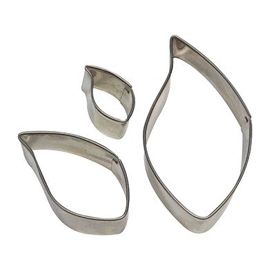 Stainless Steel Cutters - Leaf Set Of 3