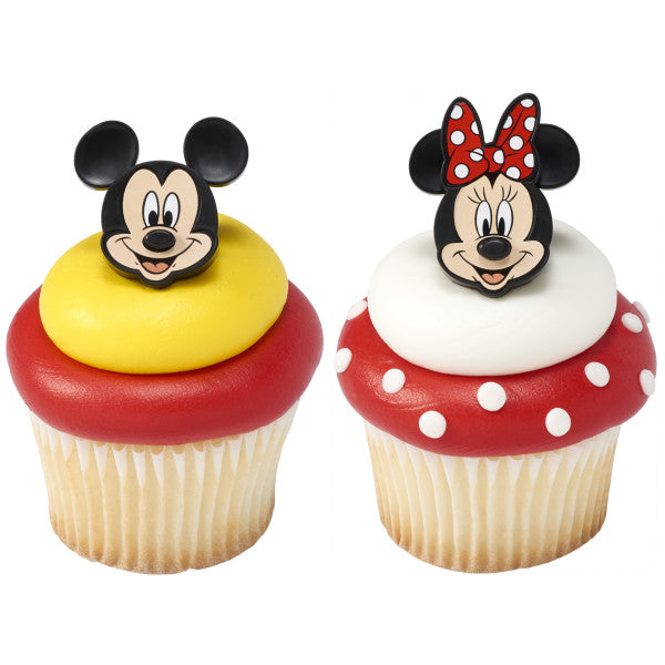 Mickey Mouse and Minnie Mouse Cupcake Rings