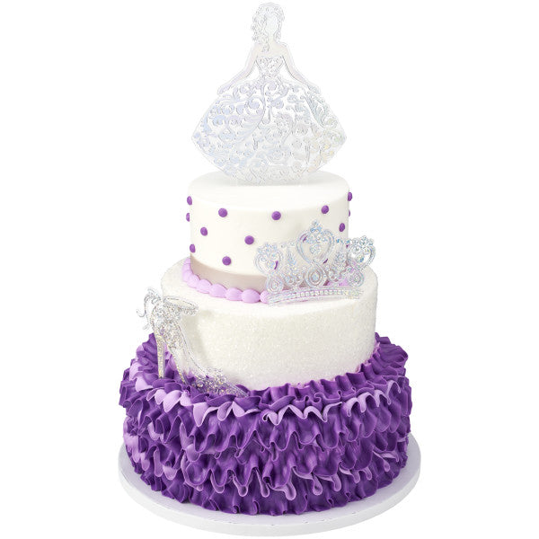 Silver Quinceañera Cake Kit