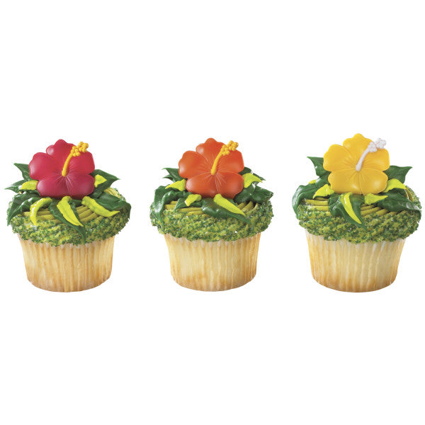 Hibiscus Flower Cupcake Rings