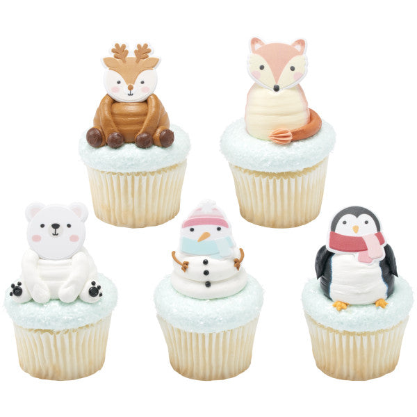 Winter Friends Cupcake Rings