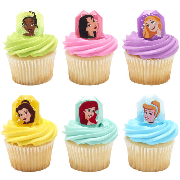 Princesses Gemstone Cupcake Rings