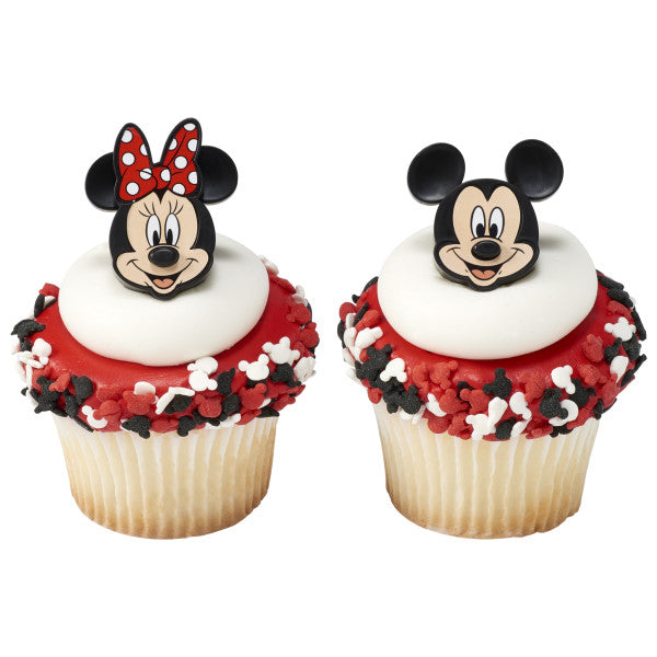 Mickey Mouse and Minnie Mouse Cupcake Rings