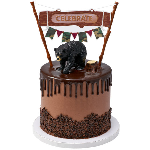 Wild Black Bear Cake Topper