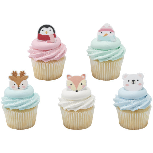 Winter Friends Cupcake Rings