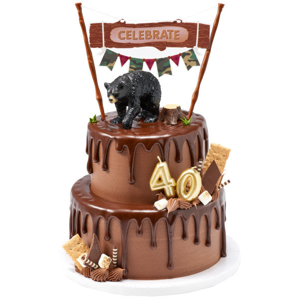 Wild Black Bear Cake Topper