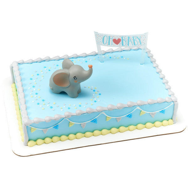 Baby boy elephant cake 2024 topper