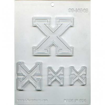 Collegiate Letter "X" Chocolate Mold