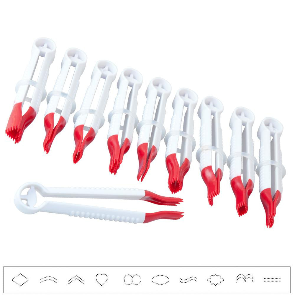 FD Fondant Crimper Set Small 10 pc