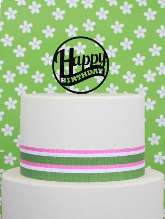 Sugar Crafty Happy Birthday Cake Topper