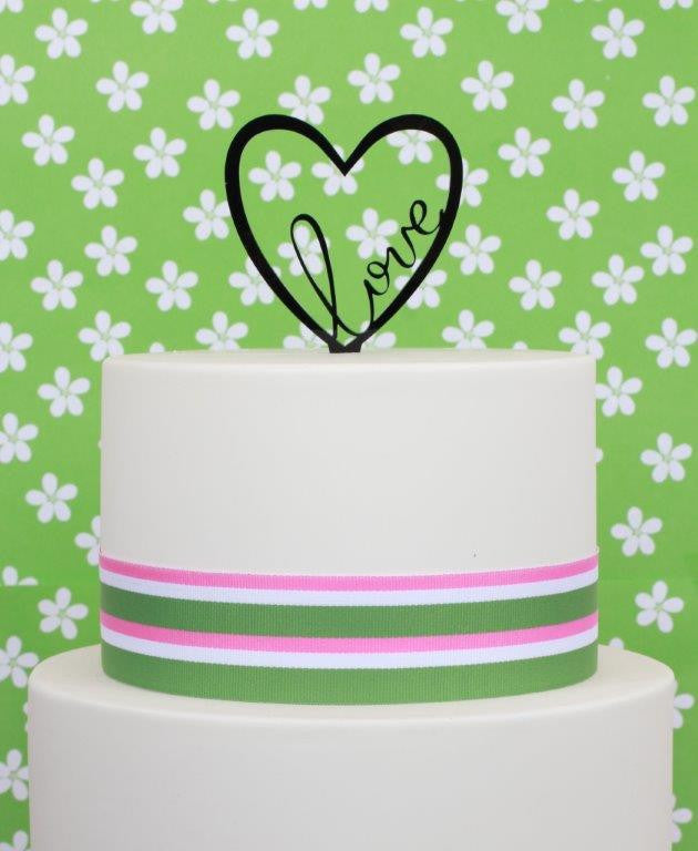 Sugar Crafty Love Acrylic Cake Topper