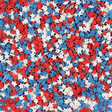 Mini Red, White, & Blue Stars Edible Confetti