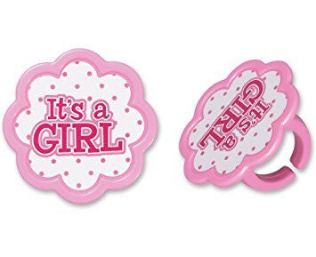 It's a Girl Cupcake Rings